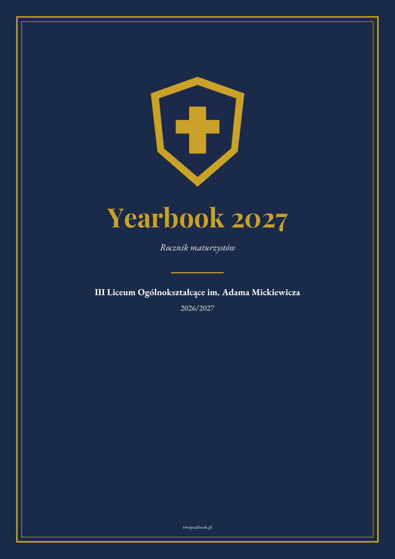 Okładka yearbooka w twardej oprawie